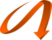 Orange-Arrow-Ribbon red winding arrow