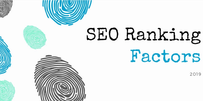 SEO ranking factors with finger prints